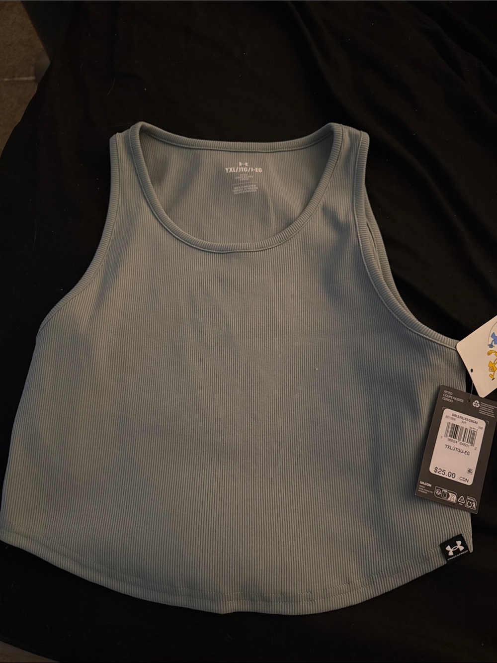 Under Armour Girls Ribbed Sage Tank Crop Top